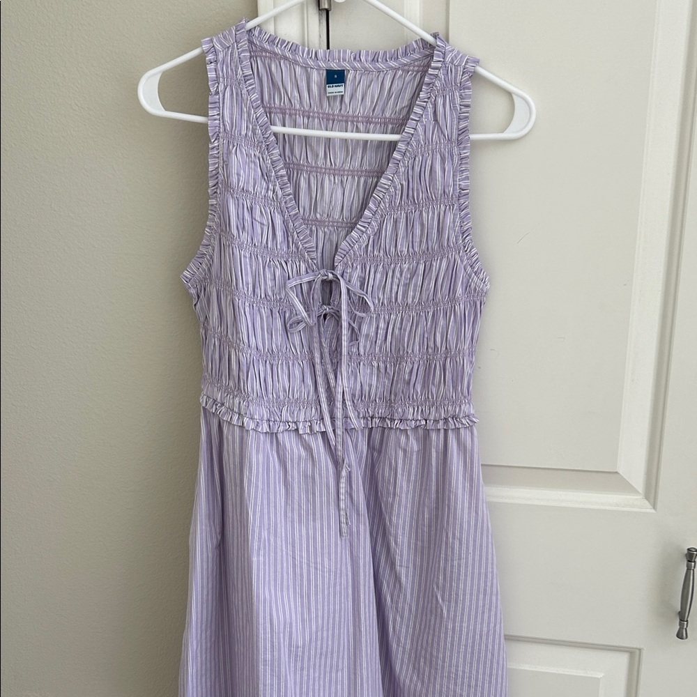 Purple Striped Dress